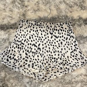 Dalmatian print ruffle boutique shorts